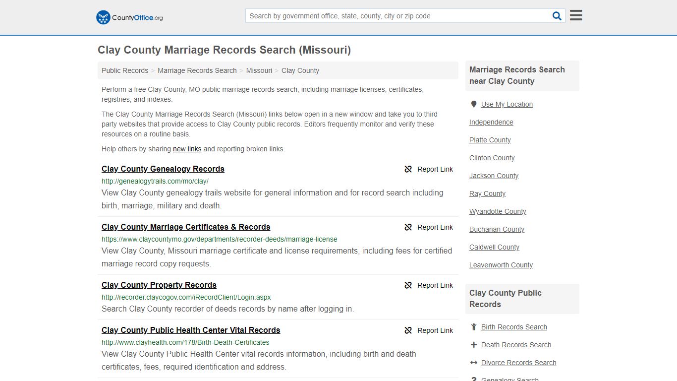 Marriage Records Search - Clay County, MO (Marriage ...